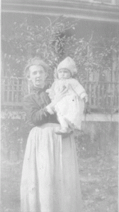 Ellen as an infant with Amanda