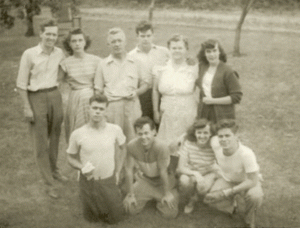 (b) Jack & Louise (Behe) Joyce, Jesse, Jesse Jr., Marie, JoAnne (f) Bob, Tom, Helen (Ronan) & Joe Behe